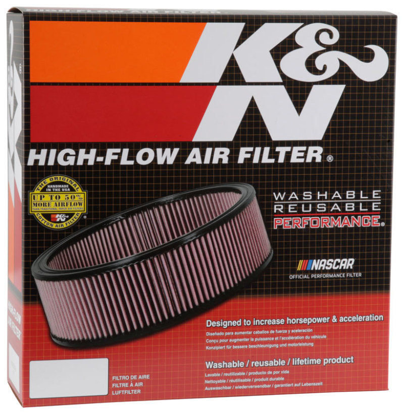 K&N Custom Air Filter 14 inch OD 12 11/16 inch ID 2 1/2 inch Height