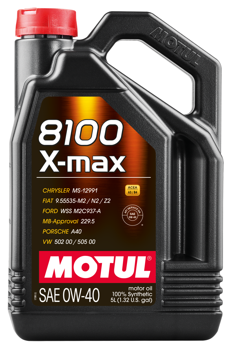 Motul 5L Synthetic Engine Oil 8100 0W40 X-MAX - Porsche A40-2