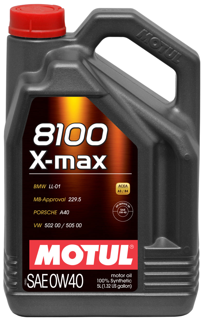 Motul 5L Synthetic Engine Oil 8100 0W40 X-MAX - Porsche A40-1