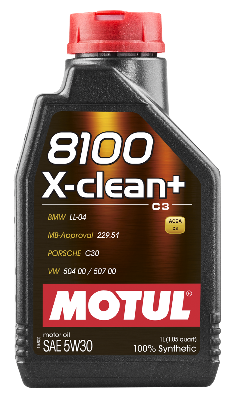 Motul 1L Synthetic Engine Oil 8100 5W30 X-CLEAN - LL04- MB 229.51- 504.00-507.00-2