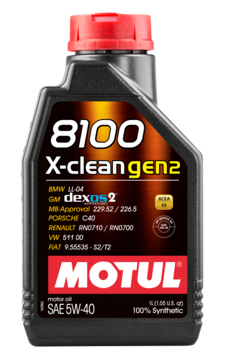 Motul 1L Synthetic Engine Oil 8100 X-CLEAN Gen 2 5W40-2