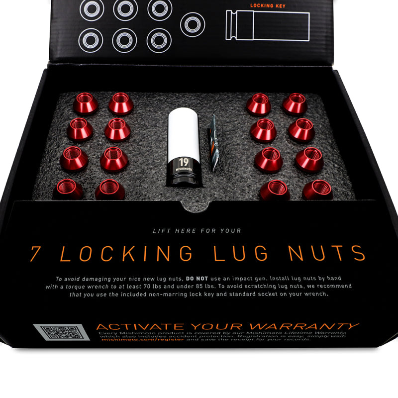 Mishimoto Aluminum Locking Lug Nuts 1/2 X 20 23pc Set Black-7